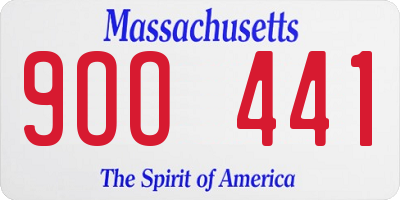 MA license plate 9OO441