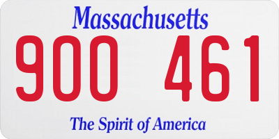 MA license plate 9OO461