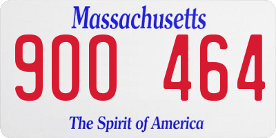 MA license plate 9OO464