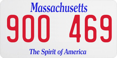 MA license plate 9OO469