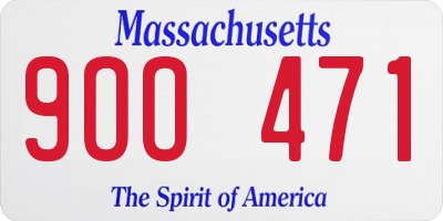 MA license plate 9OO471