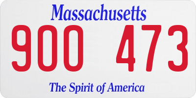 MA license plate 9OO473