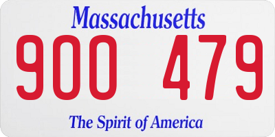 MA license plate 9OO479