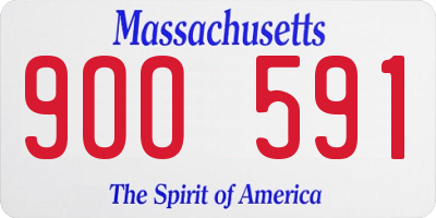 MA license plate 9OO591