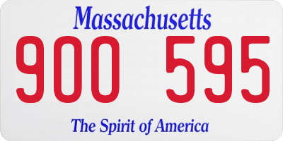 MA license plate 9OO595