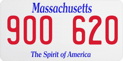 MA license plate 9OO620