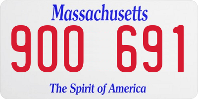 MA license plate 9OO691
