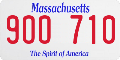 MA license plate 9OO710