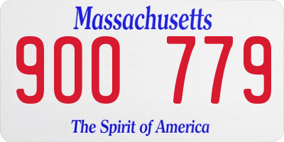 MA license plate 9OO779