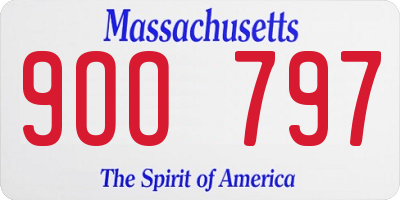 MA license plate 9OO797