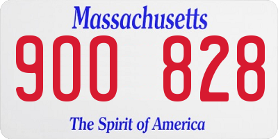 MA license plate 9OO828