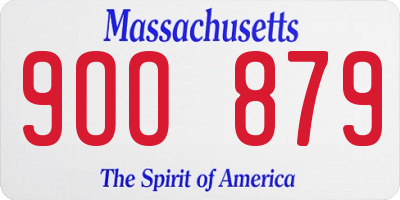 MA license plate 9OO879