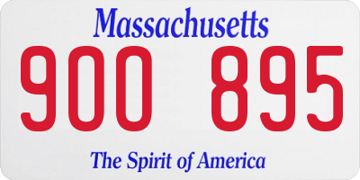 MA license plate 9OO895
