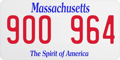 MA license plate 9OO964