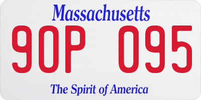 MA license plate 9OP095