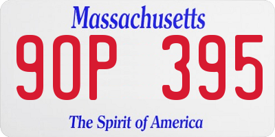 MA license plate 9OP395