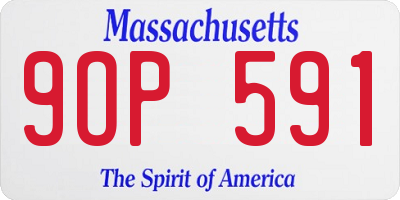 MA license plate 9OP591