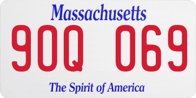 MA license plate 9OQ069