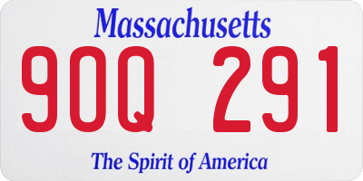 MA license plate 9OQ291