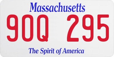 MA license plate 9OQ295
