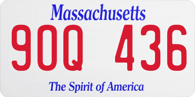 MA license plate 9OQ436