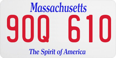 MA license plate 9OQ610