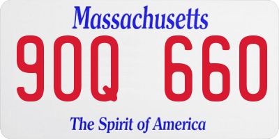 MA license plate 9OQ660