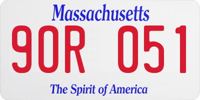 MA license plate 9OR051