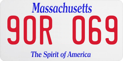 MA license plate 9OR069