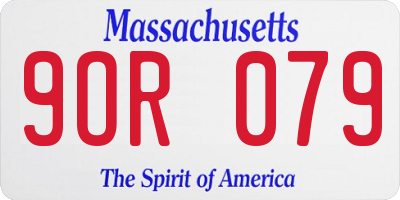 MA license plate 9OR079
