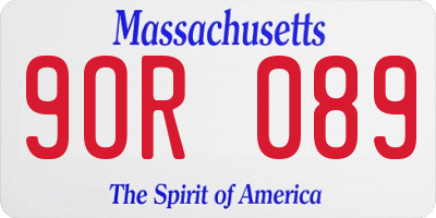 MA license plate 9OR089