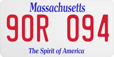 MA license plate 9OR094