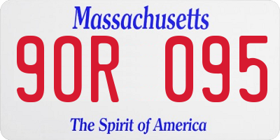MA license plate 9OR095