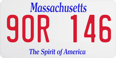 MA license plate 9OR146
