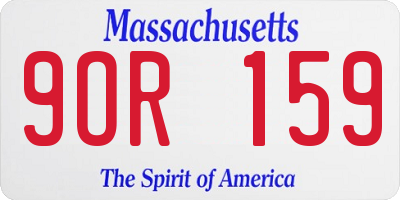 MA license plate 9OR159