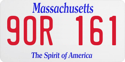 MA license plate 9OR161