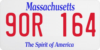 MA license plate 9OR164