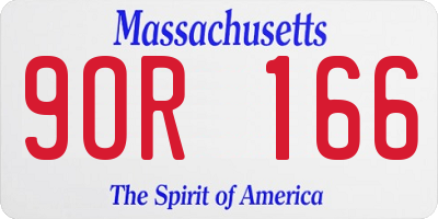 MA license plate 9OR166