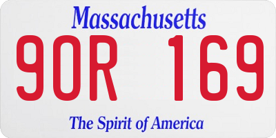 MA license plate 9OR169