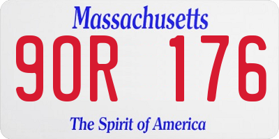 MA license plate 9OR176