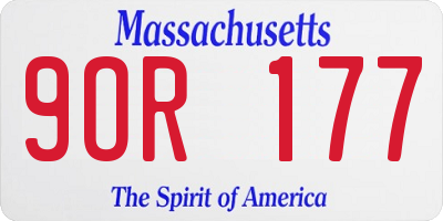 MA license plate 9OR177