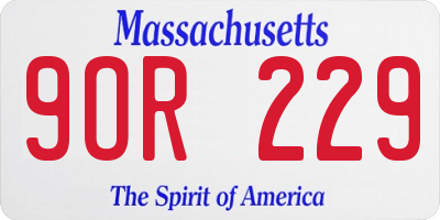 MA license plate 9OR229