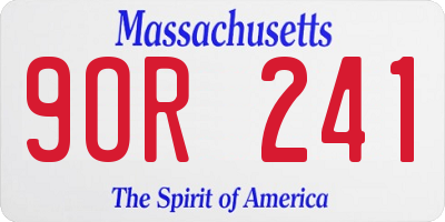 MA license plate 9OR241