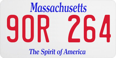MA license plate 9OR264