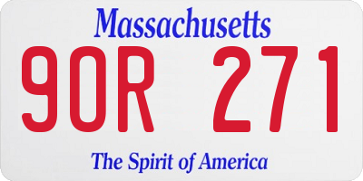 MA license plate 9OR271