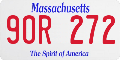 MA license plate 9OR272