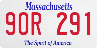 MA license plate 9OR291