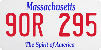 MA license plate 9OR295