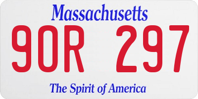 MA license plate 9OR297