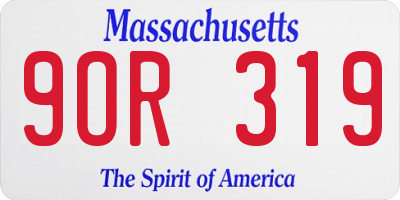 MA license plate 9OR319